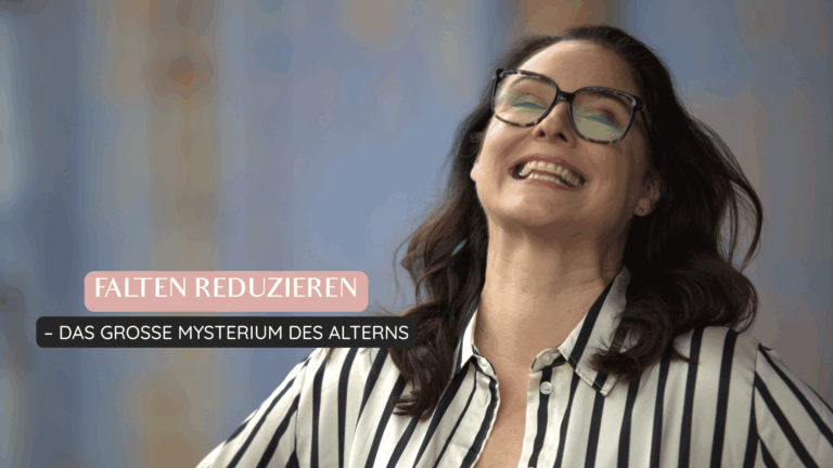 Blogbeitragsbild mit Face Instructor Christine Burbulla. Neben ihr steht der Titel: "Falten reduzieren - das große Mysteriums des Alterns"